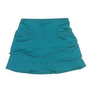 Lucky in Love golf skirt ocean blue Scallop A-Line Skort pockets sz SMALL  NEW
